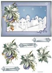 Christmas town A5 card