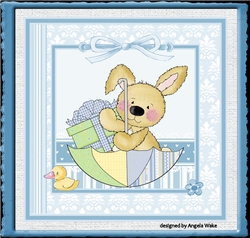 Baby boy bear birthday 7x7 card