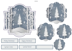 Christmas tree and snowflake shaped topper