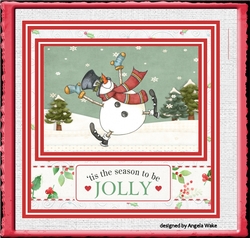 Fal lal lal snowman 7x5x7x5 card
