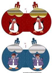 Penquin Bauble Cards