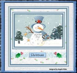 Snowman winter joy 7x5x7x5 card