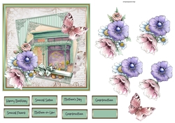 The flower shop 6x6 card