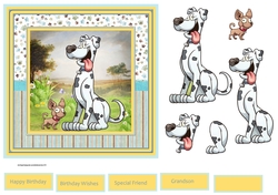 Great dane dog and friend 6x5x6x5 card