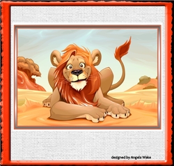 Lion King of the jungle A5 card