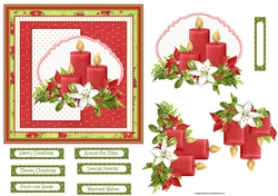 Christmas candles 6x6 card