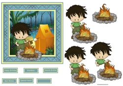 The camp fire 6x6 card