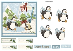 Penguin fun 6x6 card