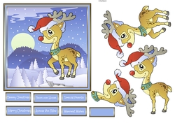 Rudolf the reindeer 6x6 card