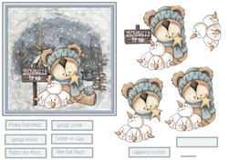 Selling snowballs 6x6 card
