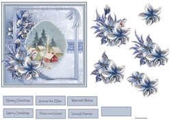 Winter flowers 6x6 card