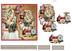 A vintage Christmas 6x6 card