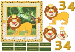 Lion king of the jungle 6x5x6x5 card