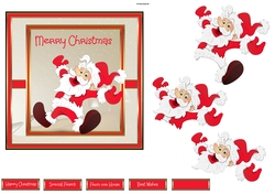 Jolly Santa Clause 6x6 card