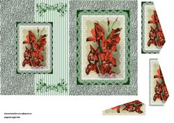 Red Lupins in Lace