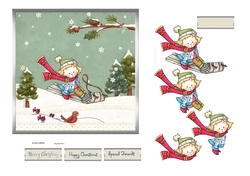 Sledging fun 6x6 card