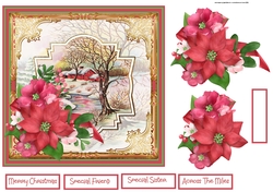 Vintage and festive 7x7 card