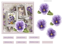 Mothers pansy 6x6 card