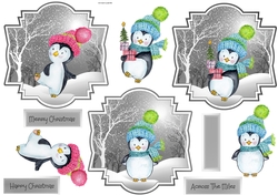 Wool hat penguins toppers
