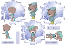 Winter snow bears toppers