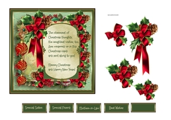 Holly and baubles 6x6