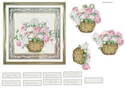 Basket of roses 6x6