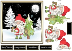 Santa off to post a letter 7x7