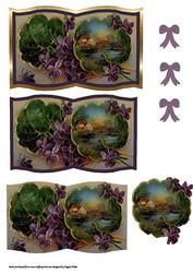 Cottage Across the Lake Within Violets