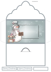 Snowman and friend money wallet
