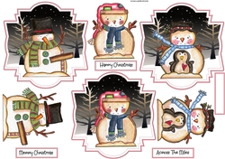 Handpainted snowman toppers