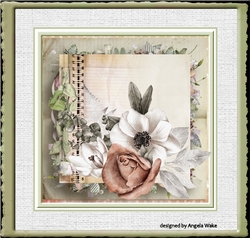 Vintage rose 7x7