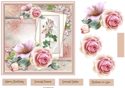 Pink rose 7x7