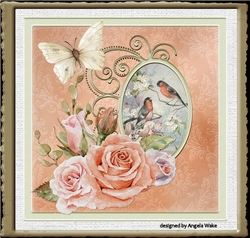 Butterfly and birds 7x7