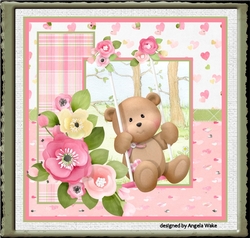 Teddy swinging birthday 7x7