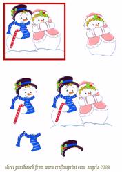 Mr and Mrs Snowpeople