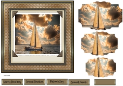 Sailing at sunset 7x7