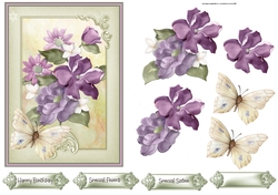 Purple flowers 5x7