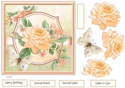 Peach rose 7x7