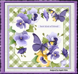 Pansy and butterfly 7x7