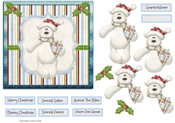 Christmas polar bear 6x6