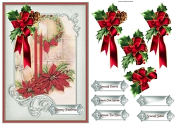 Candles and poinsettia A5