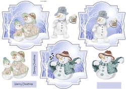 Vintage snow people toppers