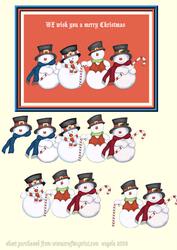 Four Jolly Snowpeople