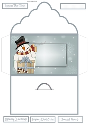 Snowman gift money wallet
