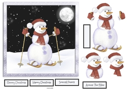 Snowman skier 7x7