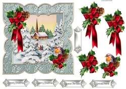 Going to church 7x7 shaped card