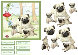 The Pug family 6x6