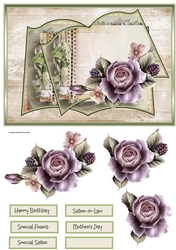 Rose diary A5 card