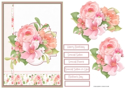 Pink flowers A5