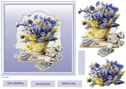 Vintage flowers easy cut 7x7
